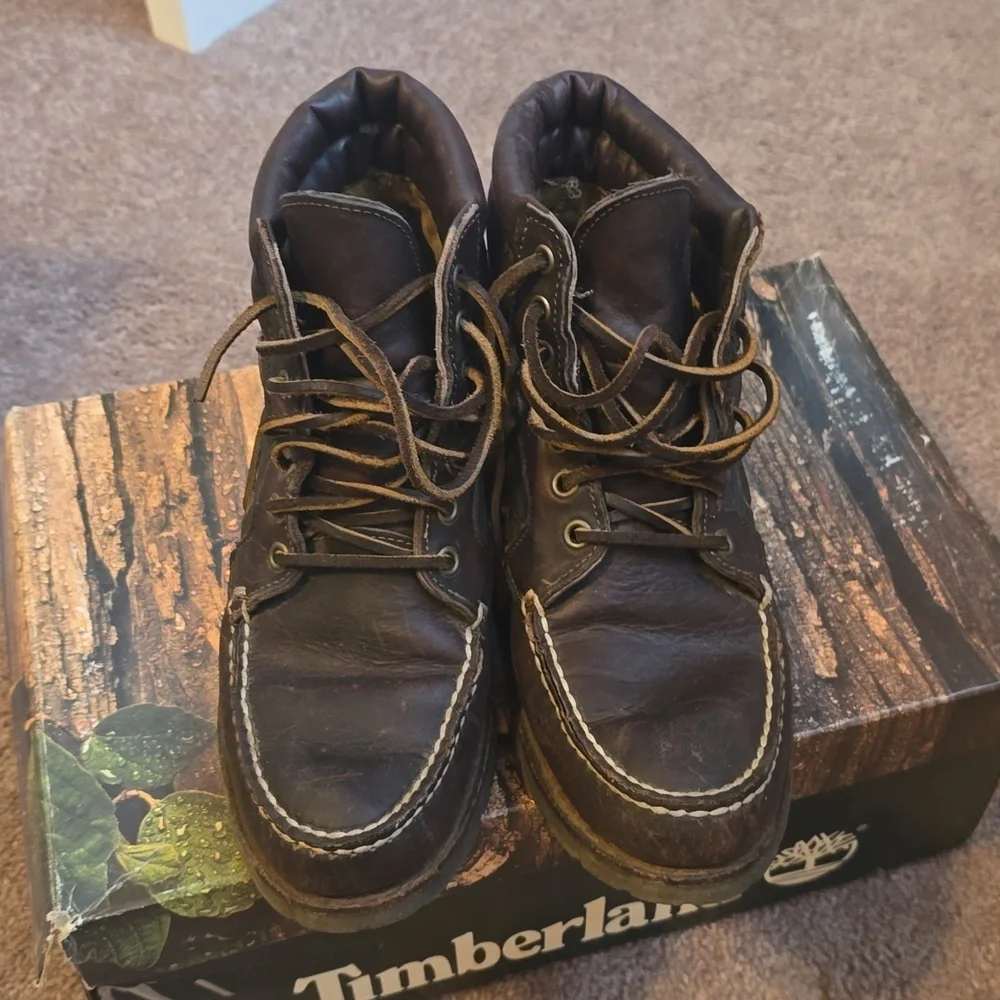 Timberland Ultra Lite Chukka Oil Brown Hiking Boots sz 7.5 IOB